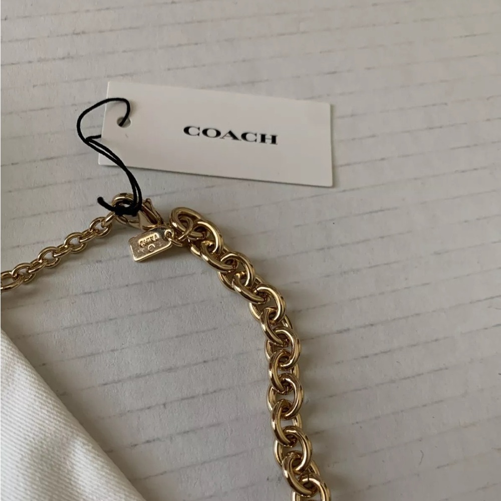 Coach Authentic Chunky Padlock Necklace NEW - Picture 6 of 6